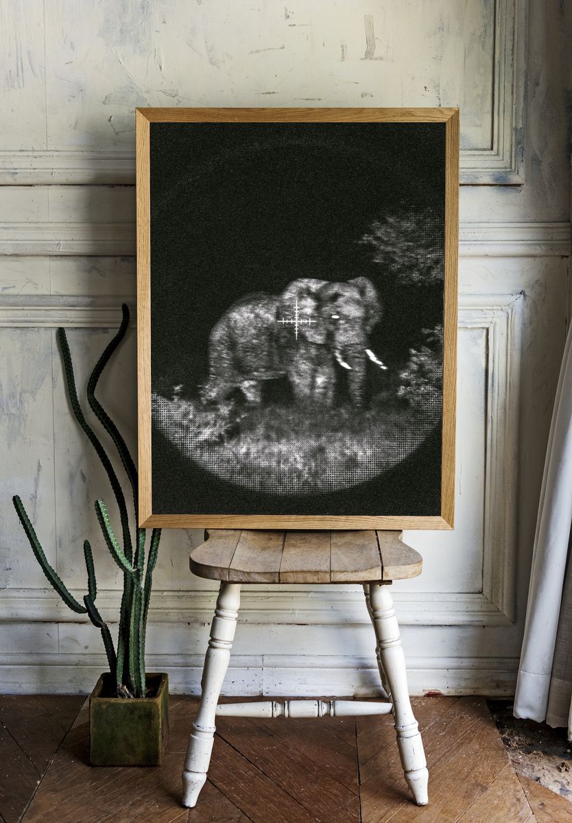 Ultrasound Baby Portrait Print. room preview