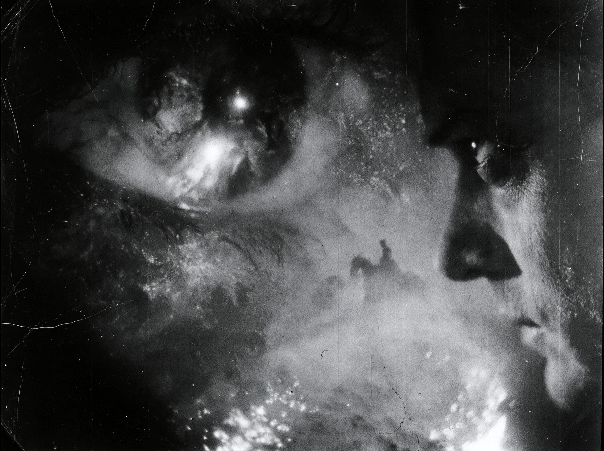 Dreamy Monochrome Face Poster. poster detail