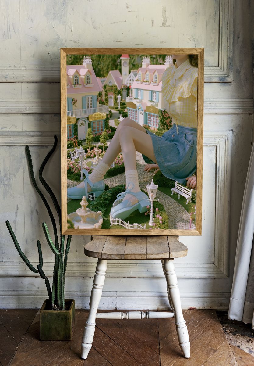 Pastel Dollhouse Garden Photography Poster. room preview