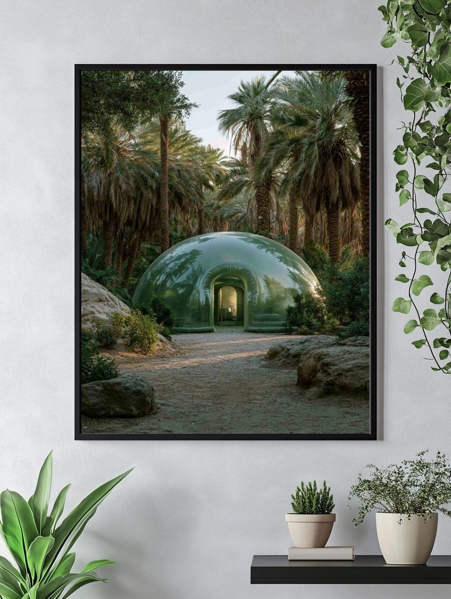 Palm Oasis Dome Photography Poster. — room view 4