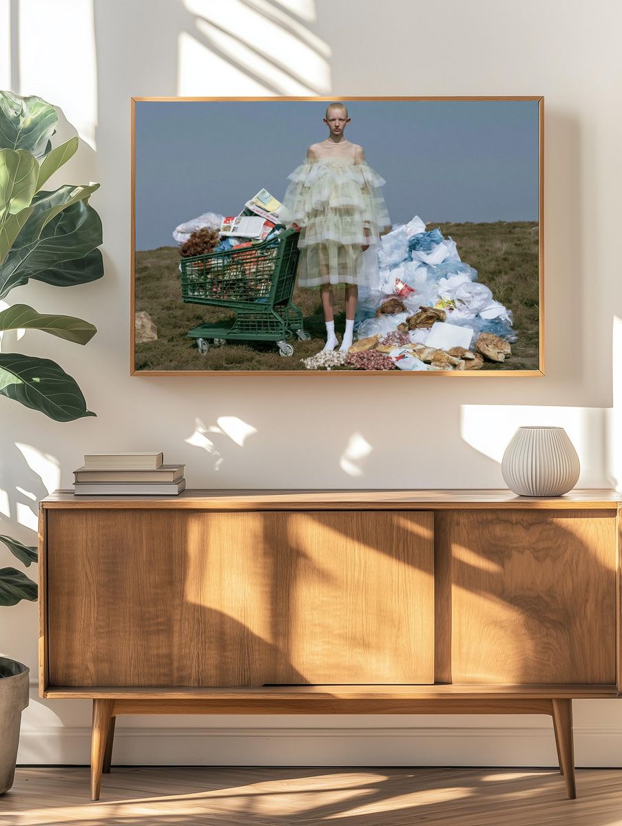 Surreal Fashion Waste Photography Poster. — room view 3