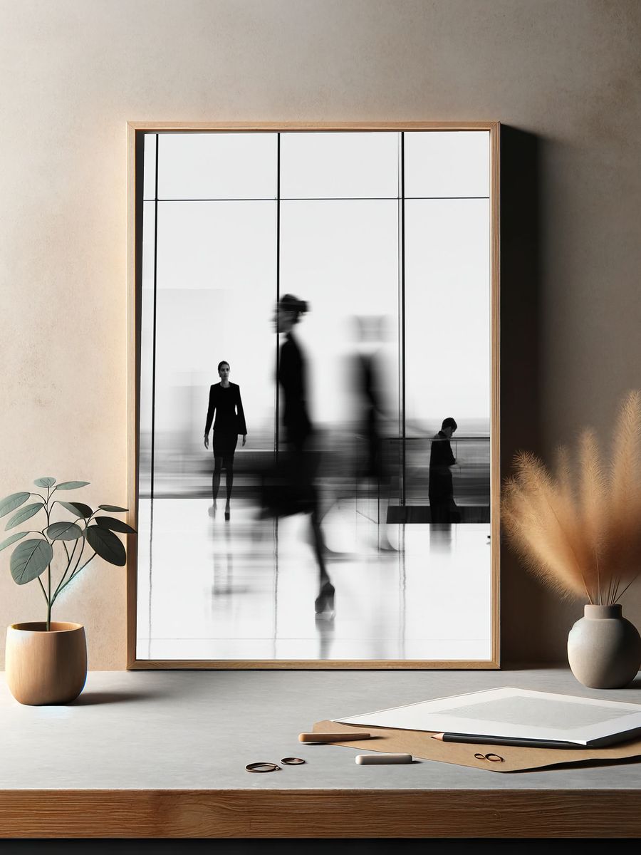 Blurred Fashion Runway Photography Poster. — room view 2