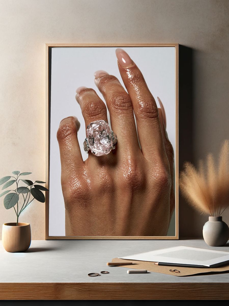 Diamond Ring Fashion Photography Poster. — room view 2