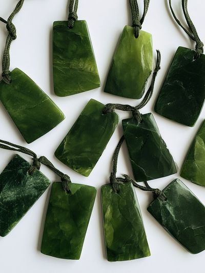 Green Jade Pendants Photography Poster. poster