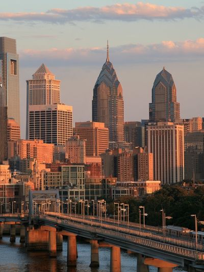 Philadelphia Skyline at Sunset Poster.