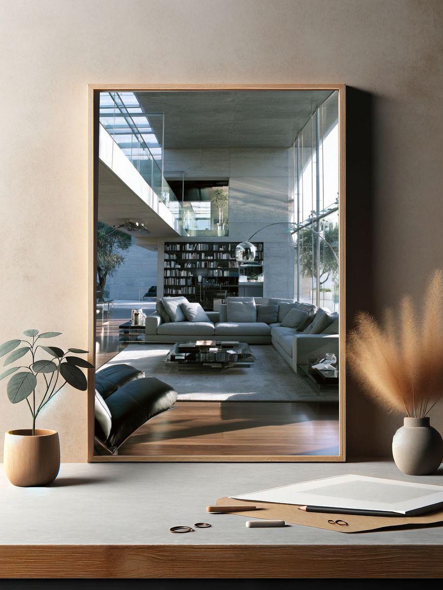 Modern Glass Interior Photography Poster. — room view 2