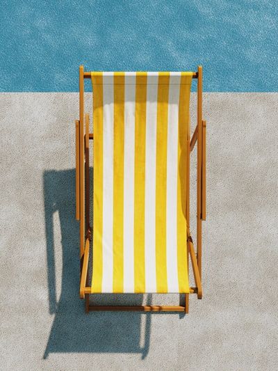 Poolside Deck Chair Photography Poster.