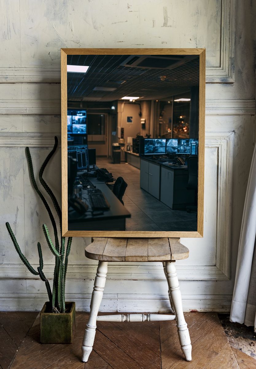 Surveillance Control Room Photography Poster. room preview
