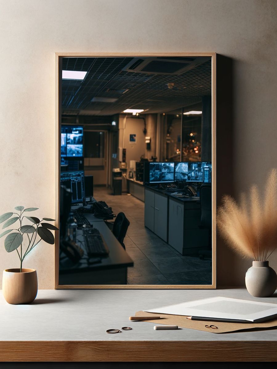 Surveillance Control Room Photography Poster. — room view 2