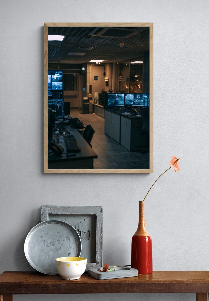 Surveillance Control Room Photography Poster. — room view 3