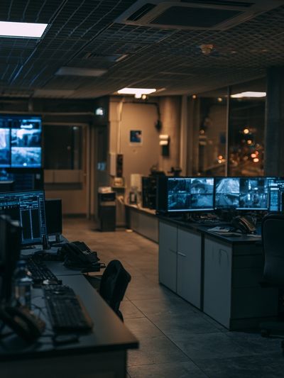 Surveillance Control Room Photography Poster.
