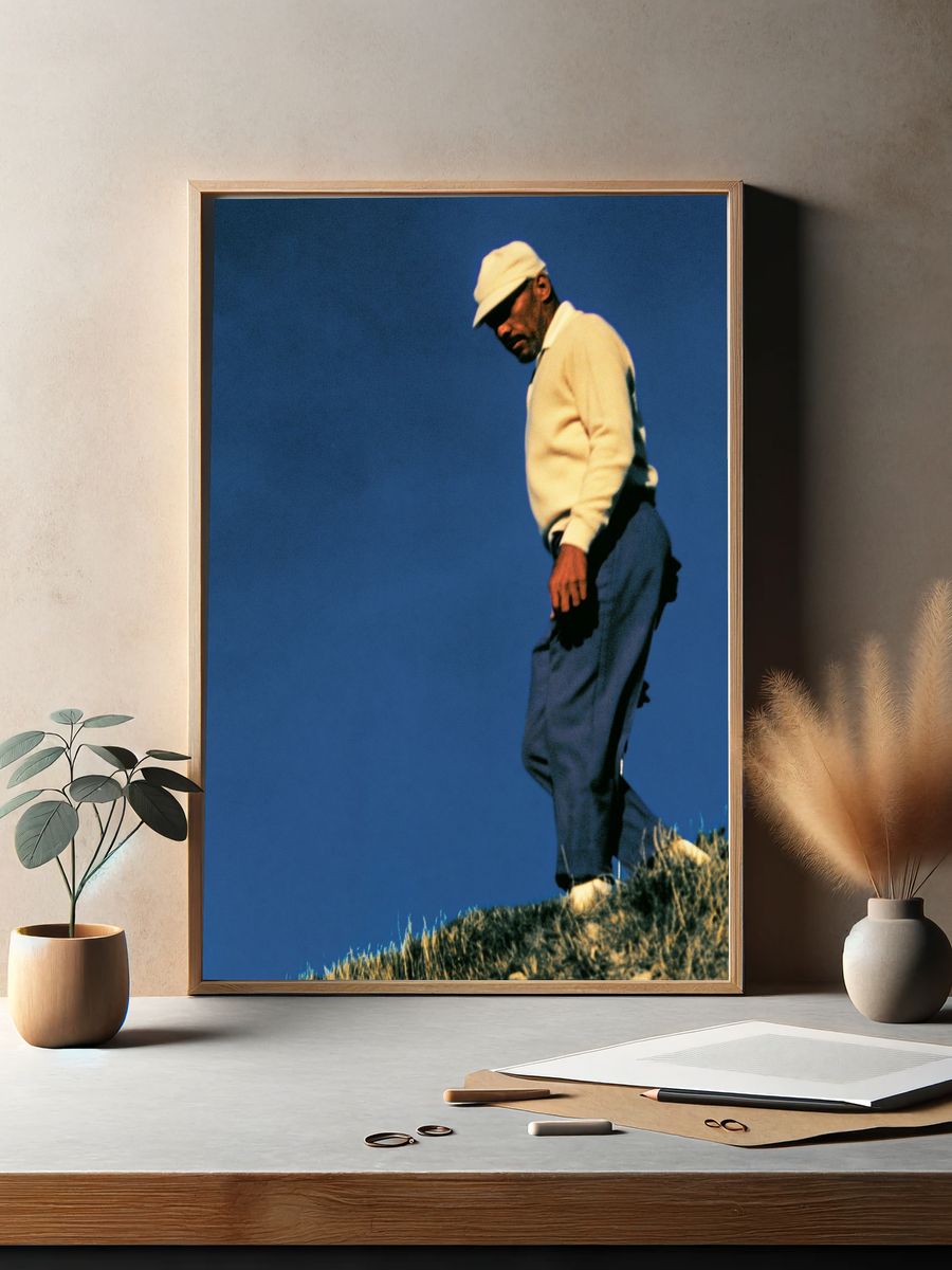 Solitary Golfer Photography Poster. — room view 2