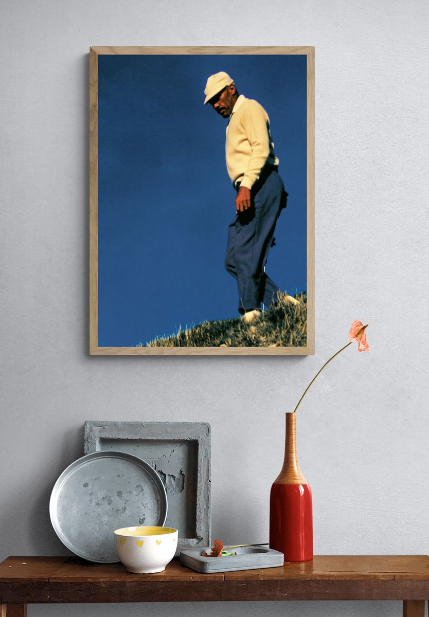 Solitary Golfer Photography Poster. — room view 3