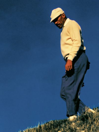 Solitary Golfer Photography Poster.