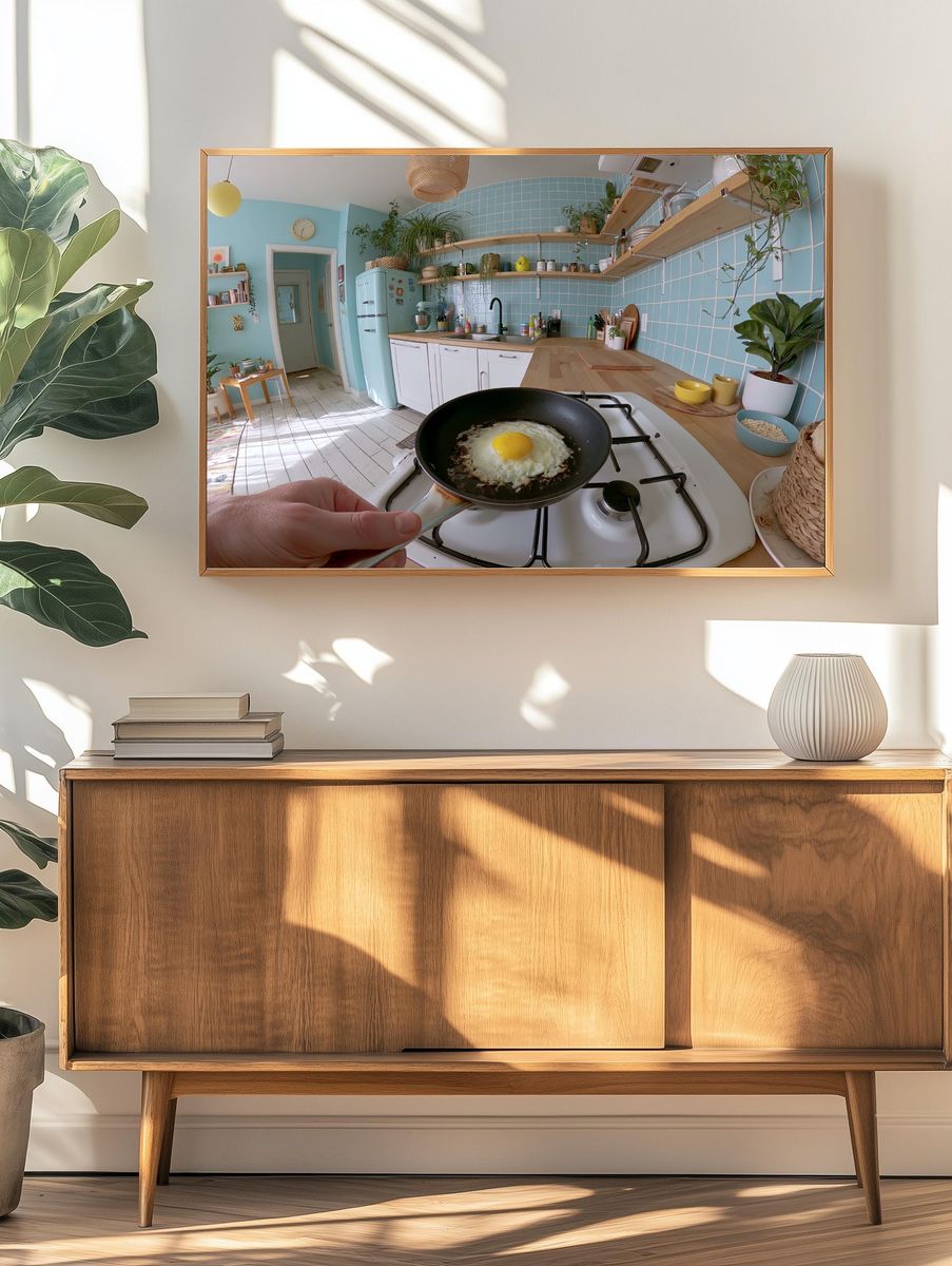 Cozy Pastel Kitchen Photography Poster. — room view 3