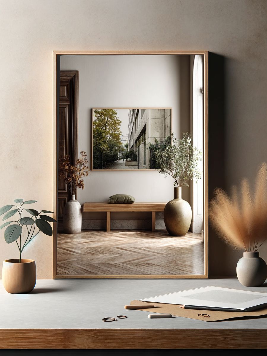 Urban Courtyard Photography Poster. — room view 2