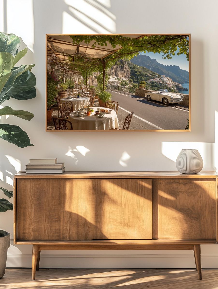 Amalfi Coast Terrace Vintage Poster. — room view 3
