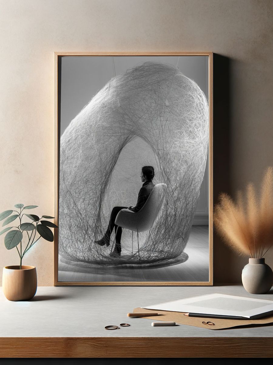 Contemplative Nest Photography Print. — room view 2