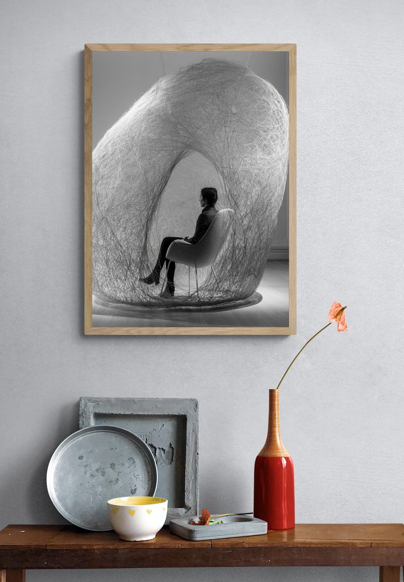 Contemplative Nest Photography Print. — room view 3