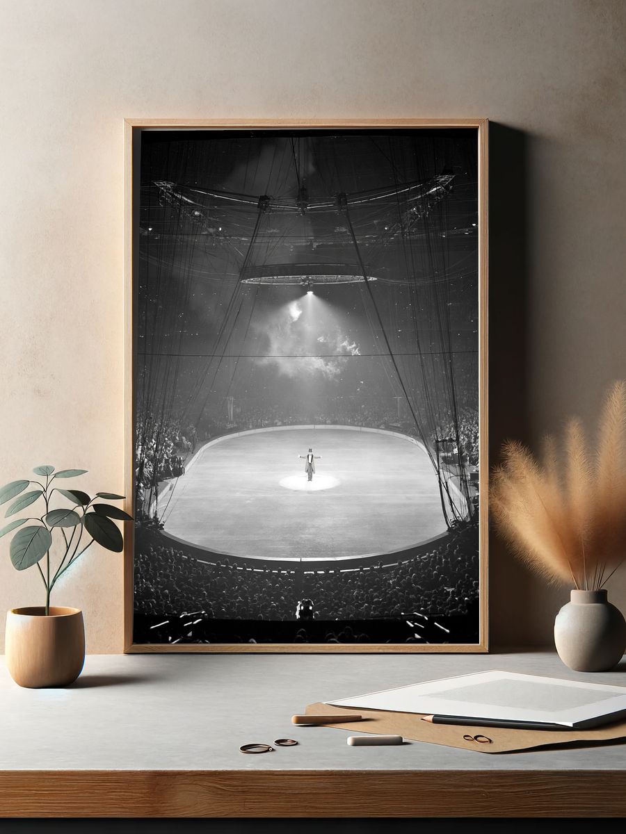 Circus Ring Spotlight Photography Poster. — room view 2