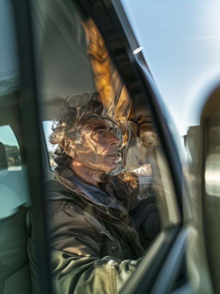 Reflective Car Portrait Photography Poster. poster — photography art