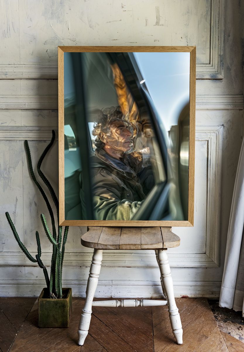 Reflective Car Portrait Photography Poster. — room view 1