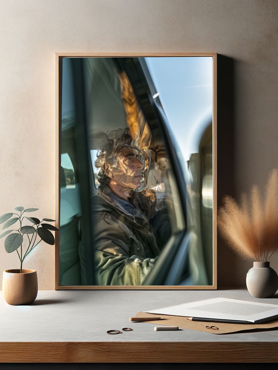 Reflective Car Portrait Photography Poster. — room view 2