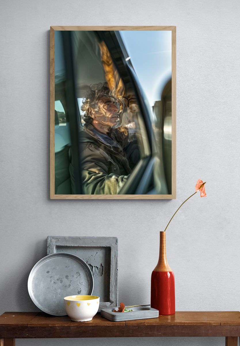 Reflective Car Portrait Photography Poster. — room view 3