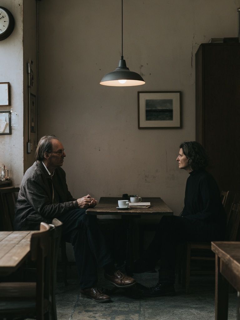 Quiet Café Conversation Photography Poster. poster — photography art