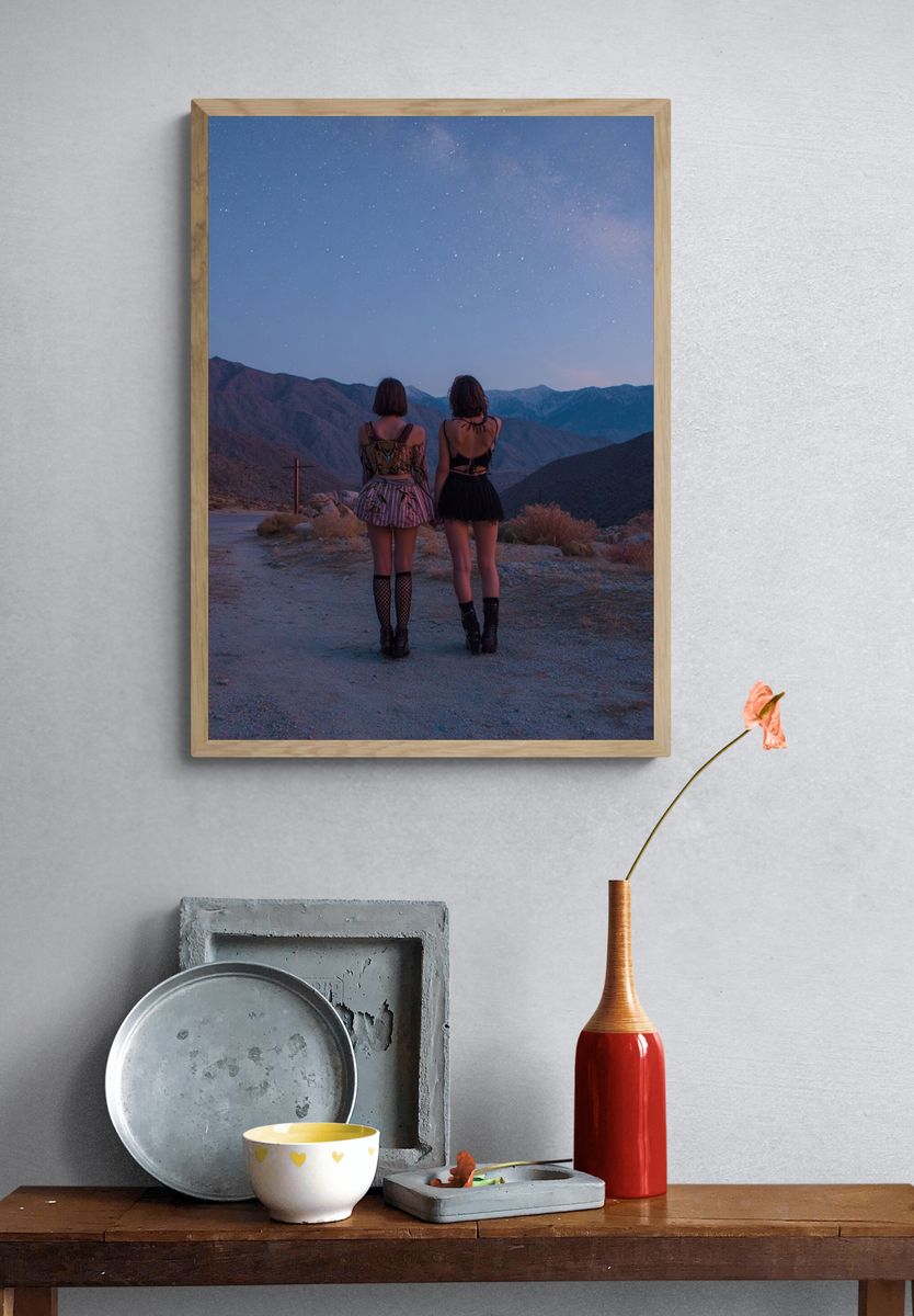 Stargazing Desert Friends Photography Poster. — room view 3