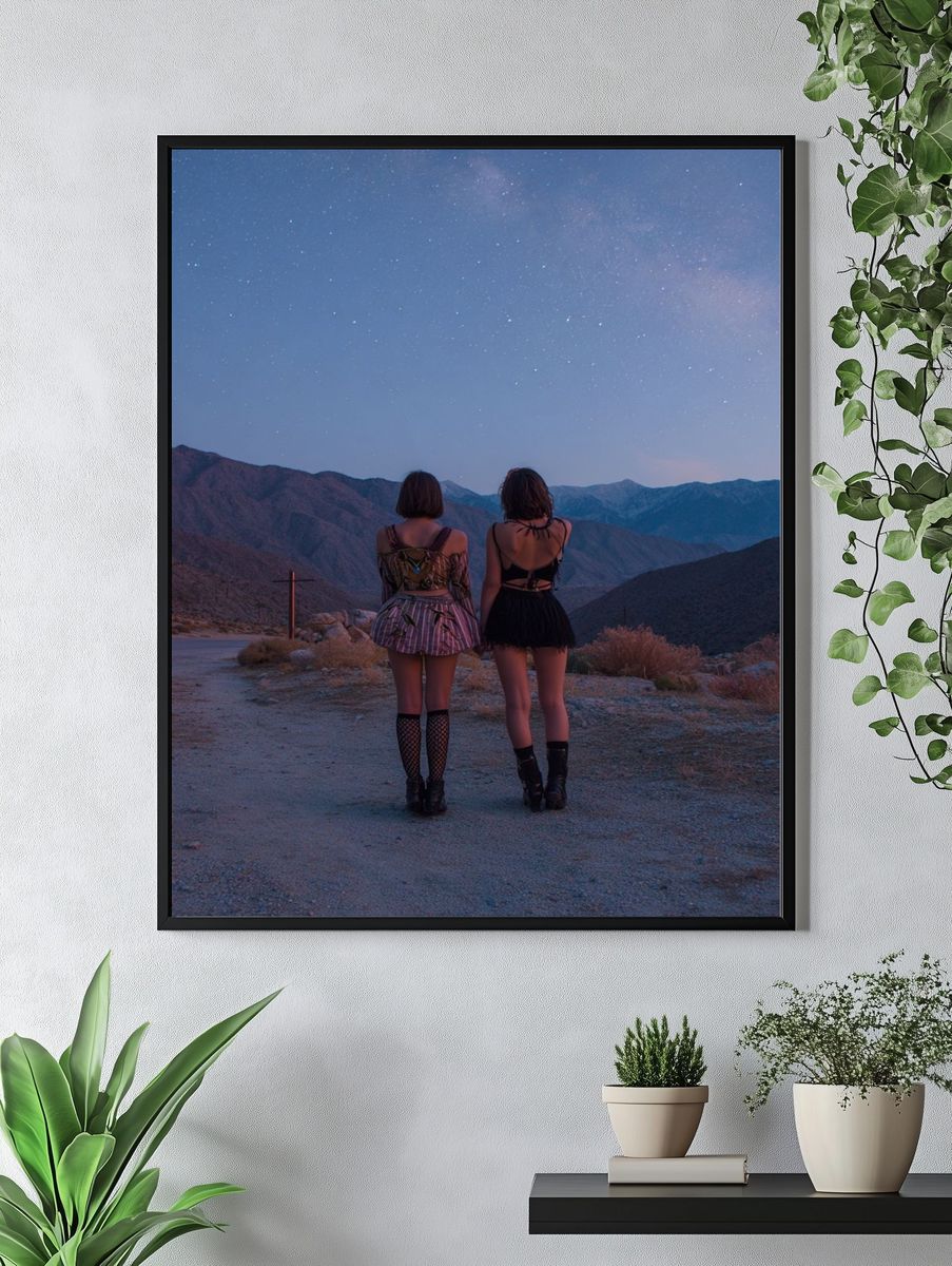 Stargazing Desert Friends Photography Poster. — room view 4