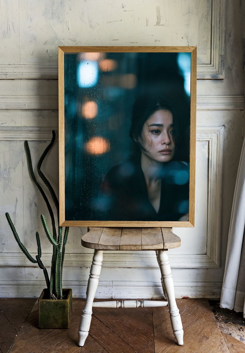 Moody Portrait Photography Poster. room preview