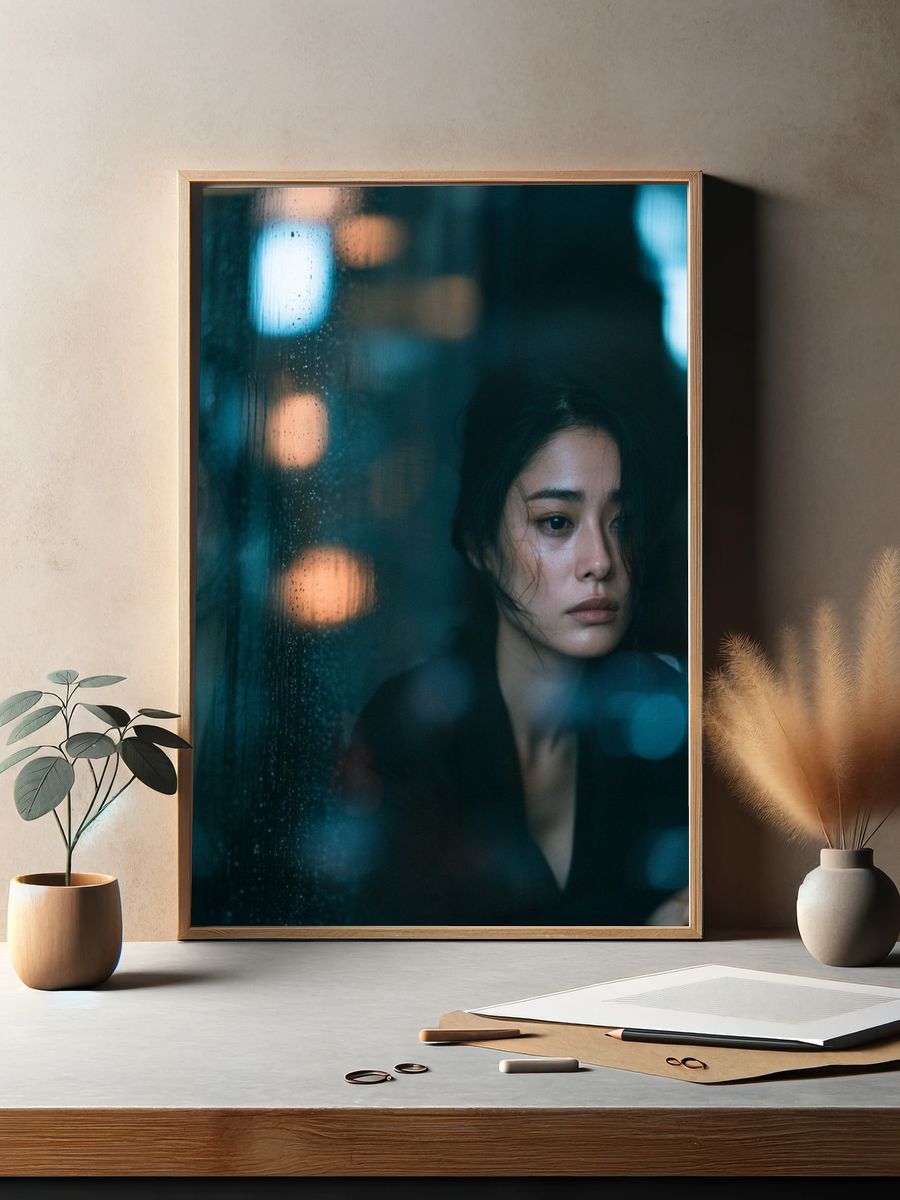 Moody Portrait Photography Poster. — room view 2