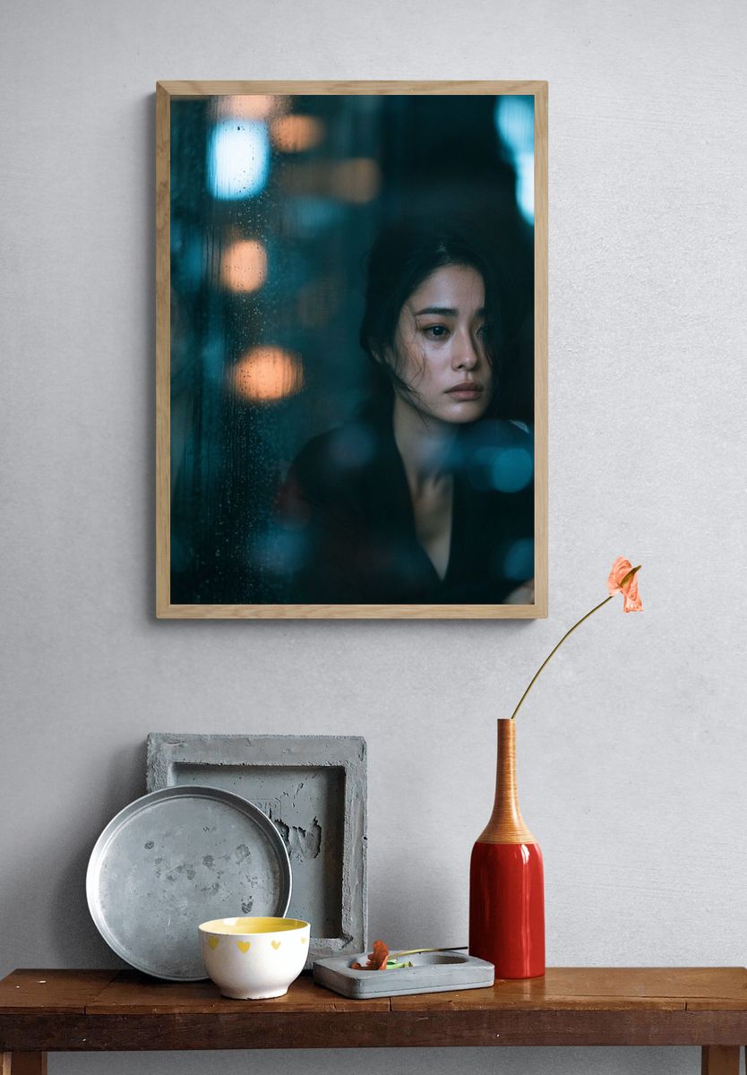 Moody Portrait Photography Poster. — room view 3