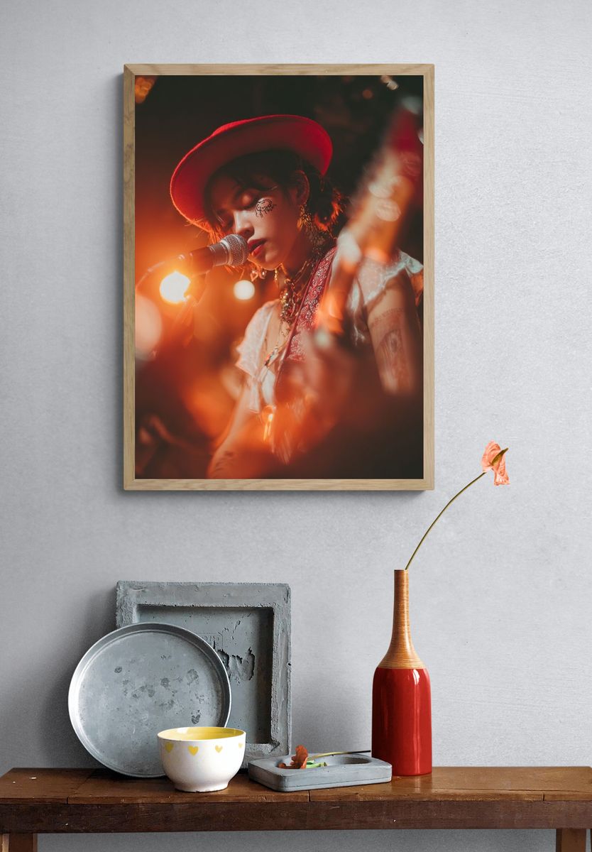 Indie Singer Portrait Photography Poster. — room view 3