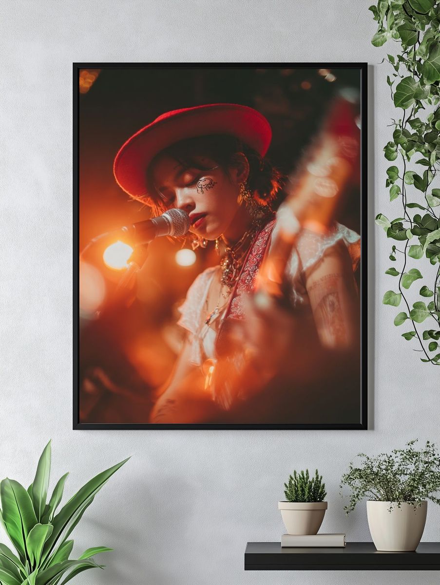 Indie Singer Portrait Photography Poster. — room view 4