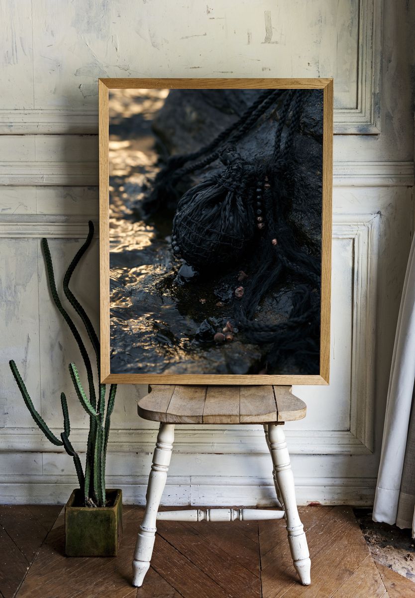 Black Rope Texture Photography Poster. room preview