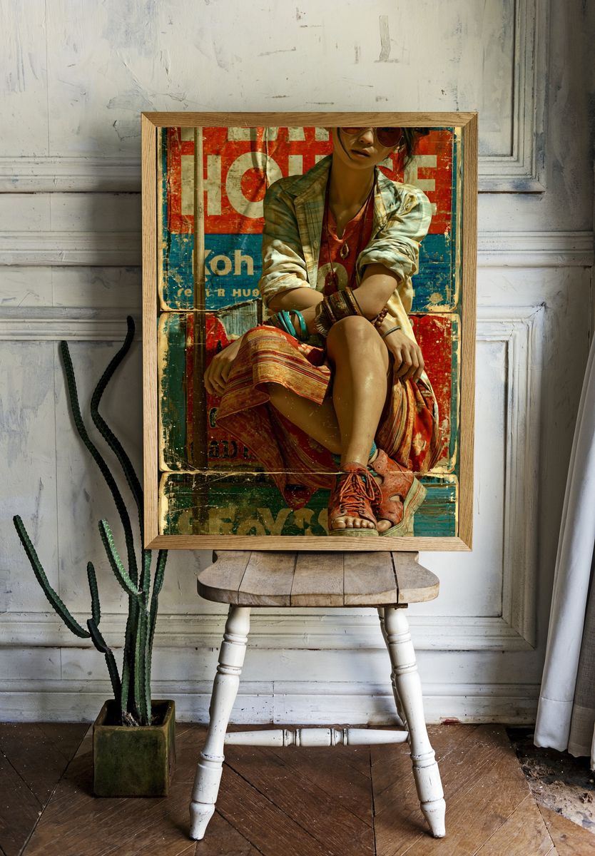 Urban Street Portrait Poster. — room view 1