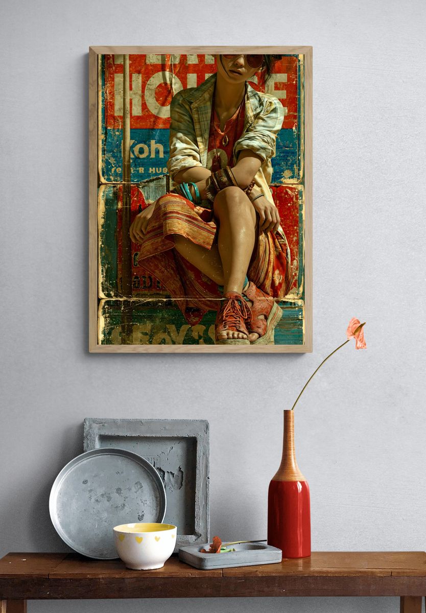 Urban Street Portrait Poster. — room view 3