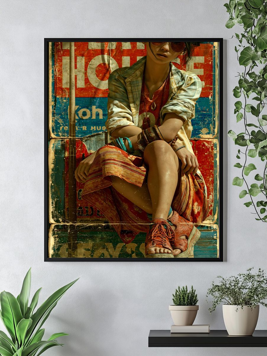 Urban Street Portrait Poster. — room view 4