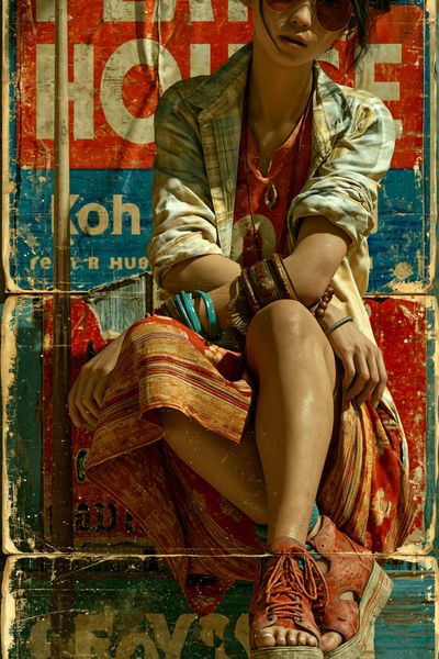 Urban Street Portrait Poster. poster