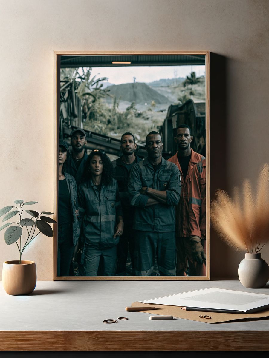 Industrial Crew Portrait Poster. — room view 2