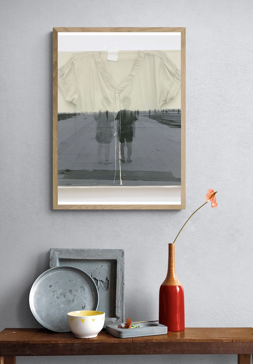 Ghostly Street Reflection Photography Poster. — room view 3