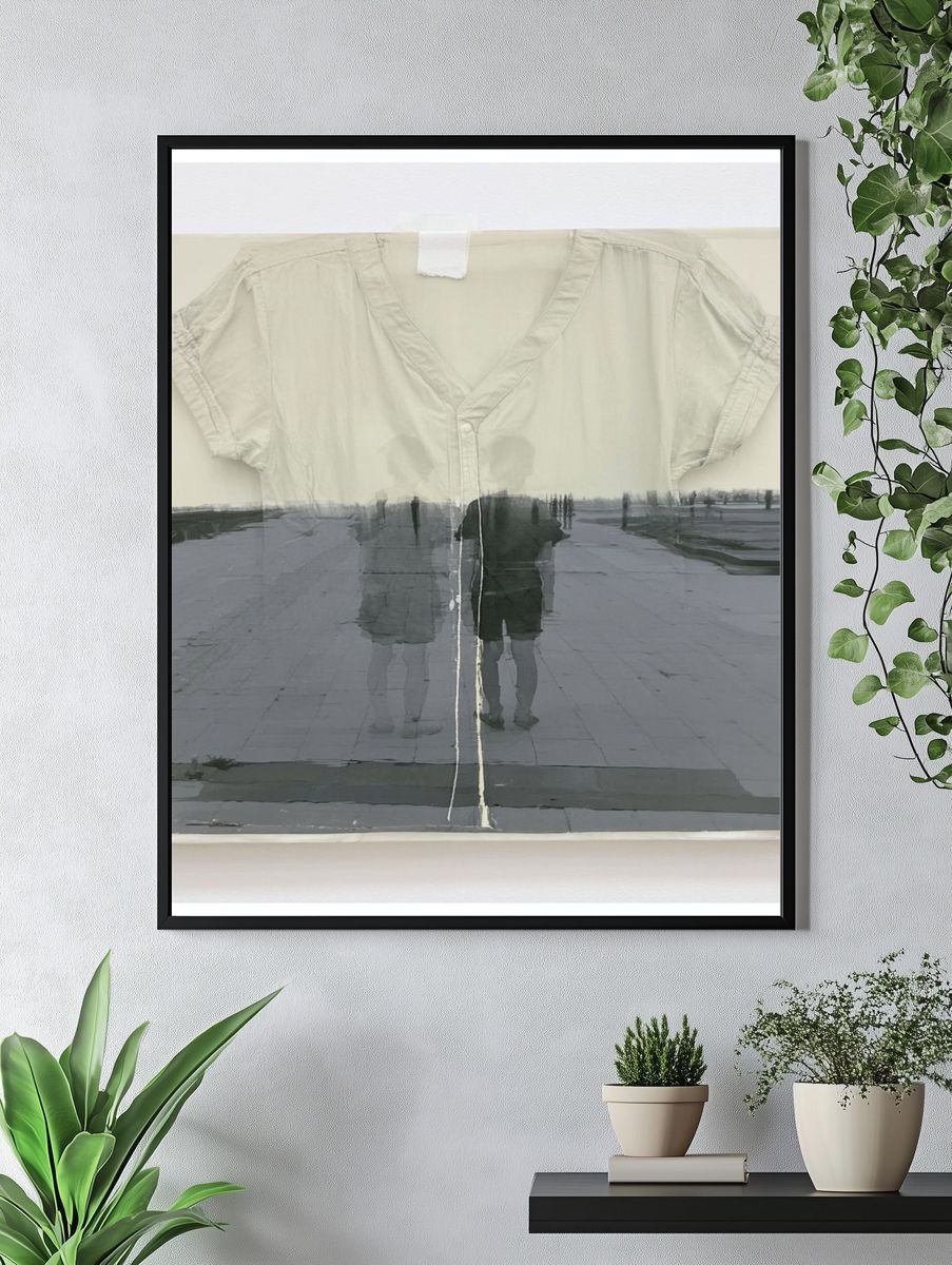 Ghostly Street Reflection Photography Poster. — room view 4