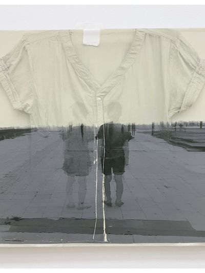 Ghostly Street Reflection Photography Poster.
