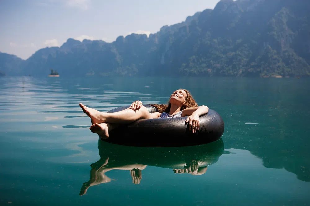 Lake Relaxation Photography Poster. poster detail