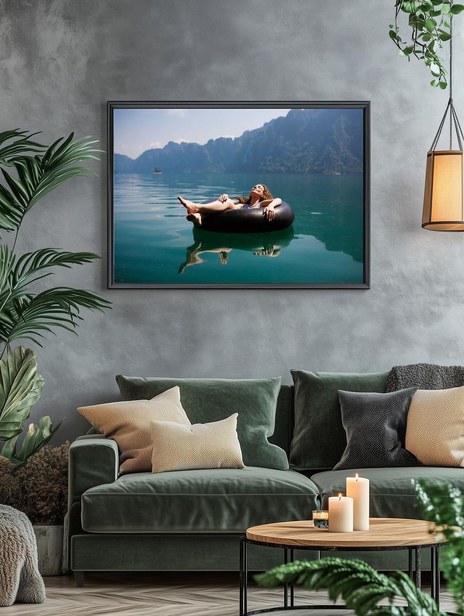 Lake Relaxation Photography Poster. — room view 4