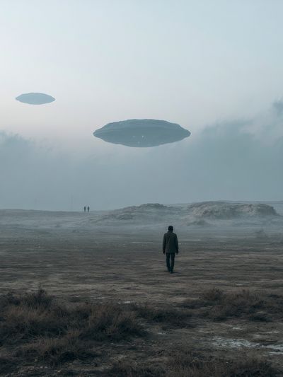 Misty Alien Landscape Photography Poster.