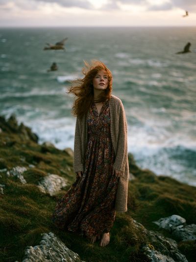 Coastal Woman Portrait Poster. poster