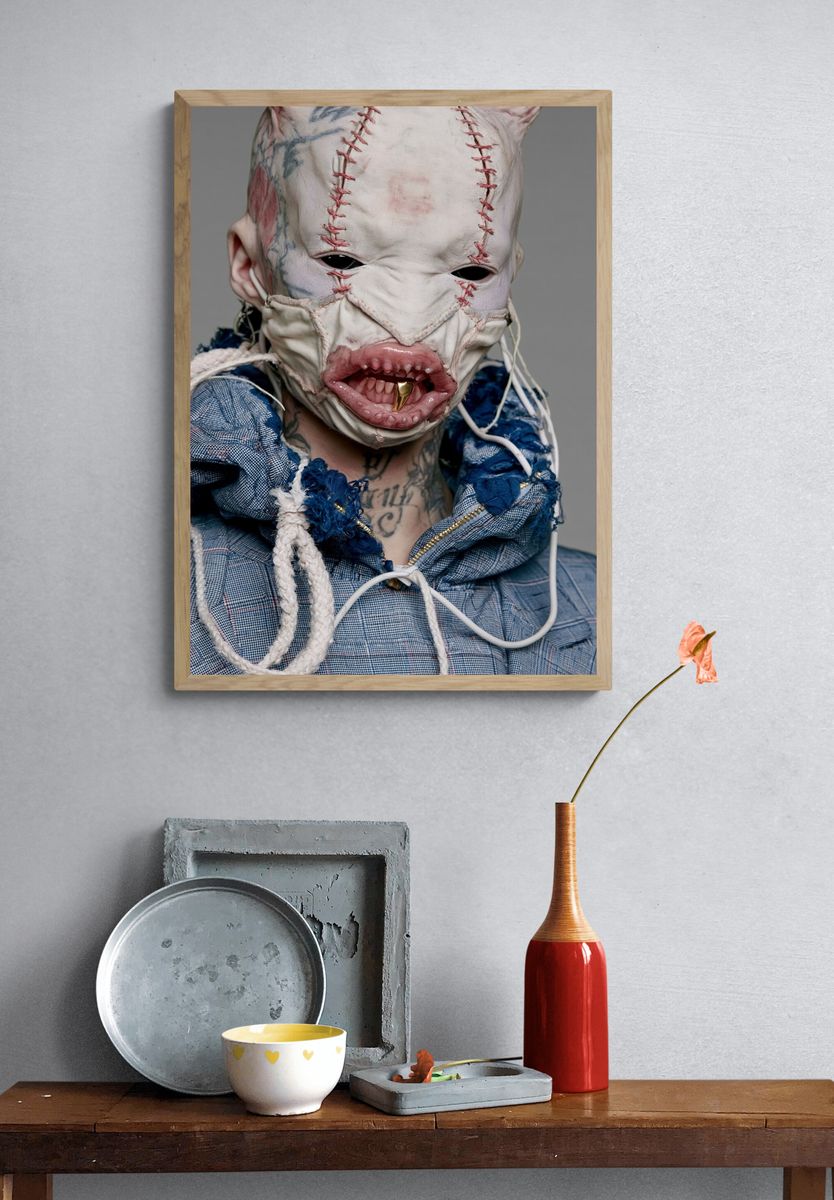 Masked Portrait Photography Poster. — room view 3